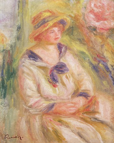 Portret van een vrouw door Pierre Auguste Renoir